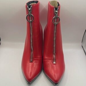 Bar III Bridget, Bold Red Ankle Booties